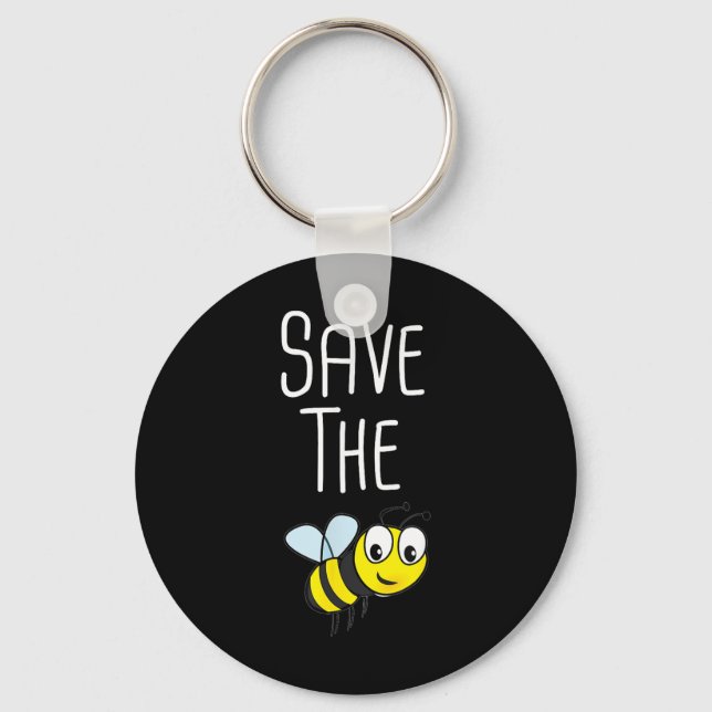 Spara Bina - miljöskydd Bee Beeke Nyckelring (Framsida)