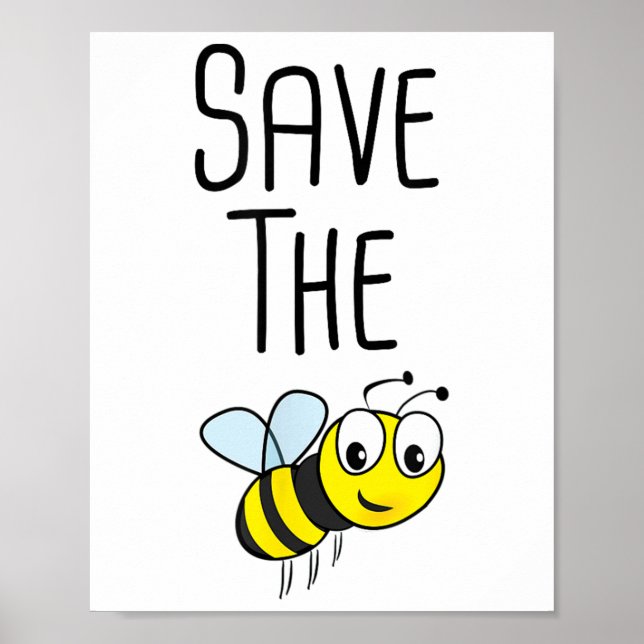 Spara Bina - miljöskydd Bee Beeke Poster (Framsidan)