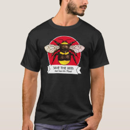 Spara bina och räddade planeten den Retro humlan T Shirt