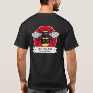 Spara bina och räddade planeten den Retro humlan T Shirt