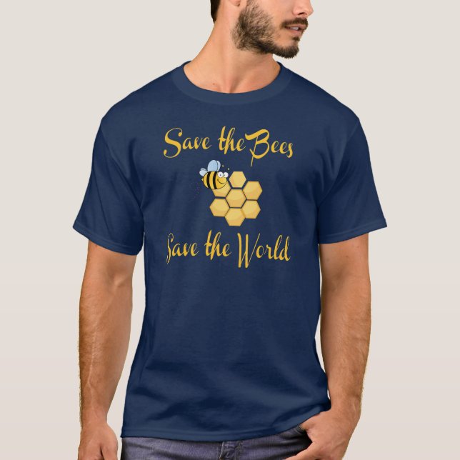 Spara bina sparar världen tee shirt (Framsida)