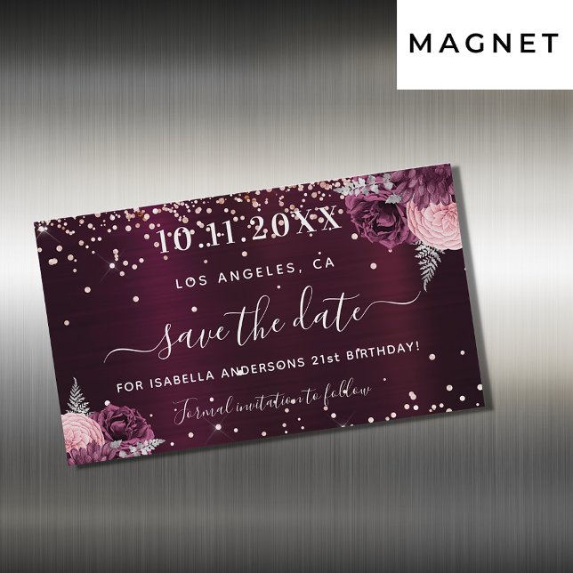 Spara blommigt-magnet för födelsedagskalender (Skapare uppladdad)