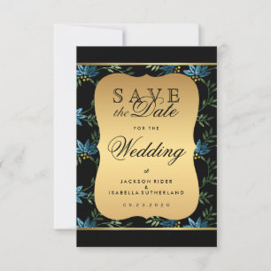 Spara Blommigten Date Victorian Blue Glitter Datumet