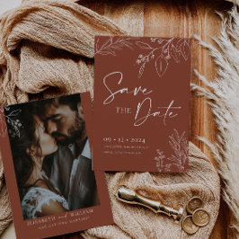 Spara Blommigten för datuminbjudan till Terracotta Inbjudningar