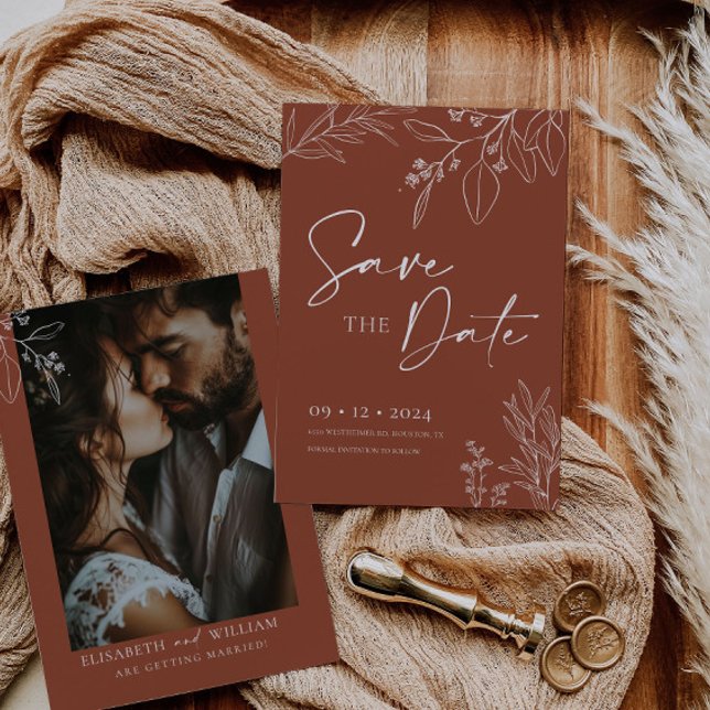 Spara Blommigten för datuminbjudan till Terracotta Inbjudningar (Skapare uppladdad)