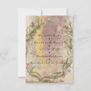 Spara Blommigten för datumskydd Linen Mint Rosa Gu Datumet