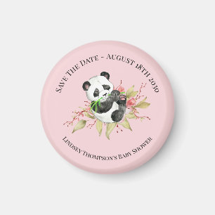 Spara Blommigten Panda Baby Shower Magnet