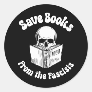 Spara bokar från fascisterna runt klistermärke
