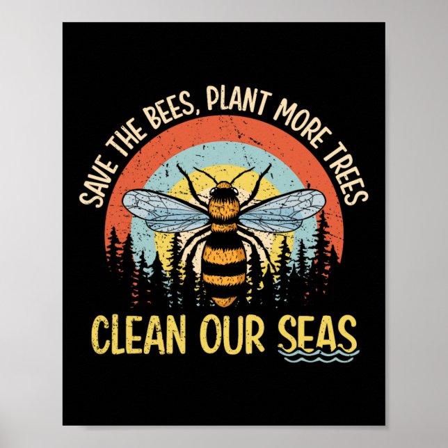 Spara Bönsverket Mer Träd Rena havet Poster (Framsidan)