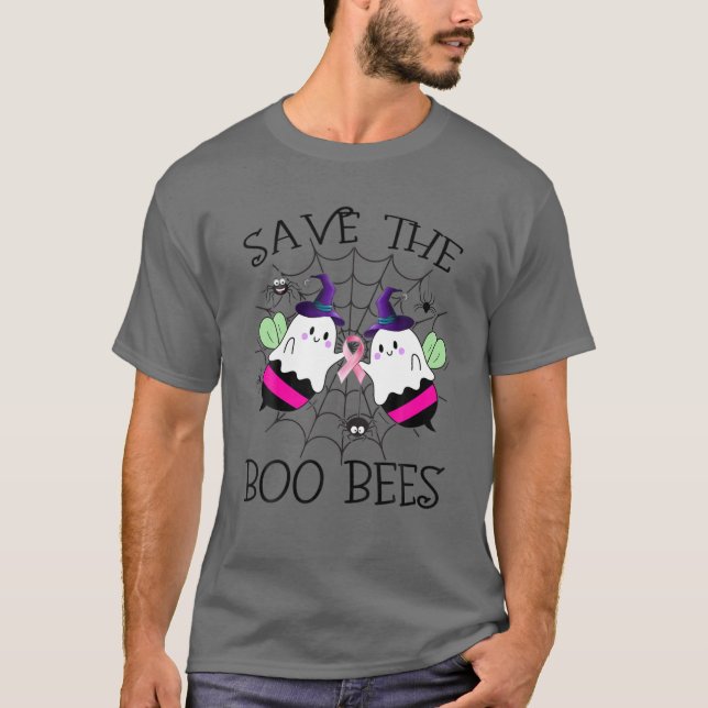 Spara Boo Bees, Brast Cancer Awareness H T Shirt (Framsida)