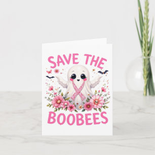 Spara Boo Bees bröstcancer Halloween Kvinnor Kort