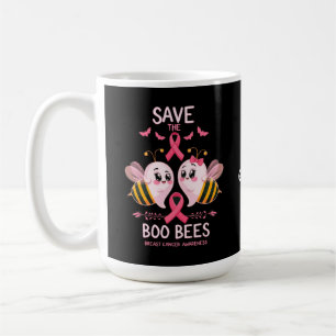 Spara Boo Bees bröstcancer Kvinnor Halloween Kaffemugg