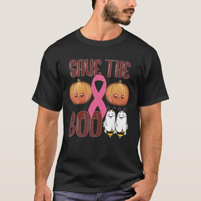 Spara Boo Bees Halloween Funny Breast Cancer Aw T Shirt (Framsida)
