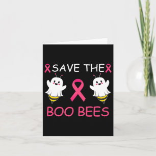 Spara Boo Bees Halloween Roligt Bröstcancer Awar Kort