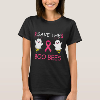 Spara Boo Bees Halloween Roligt Bröstcancer Awar T Shirt