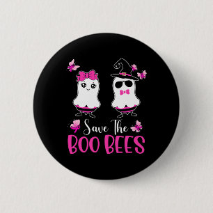 Spara Boo Bees Roligt Breast Cancer Awareness Hall Knapp