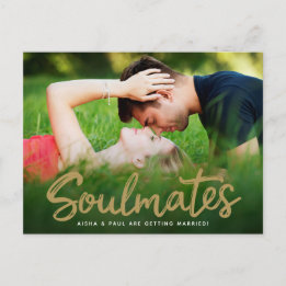 Spara Bröllop-fotokortet för handskrivet skript Vykort