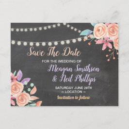 Spara Bröllop-kortets persikofärgkrita Datumet