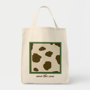SPARA Brun Faux Cow Skin Tygkasse