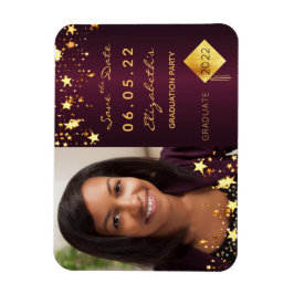 Spara burgdisken för studentfest av datumfoto magnet