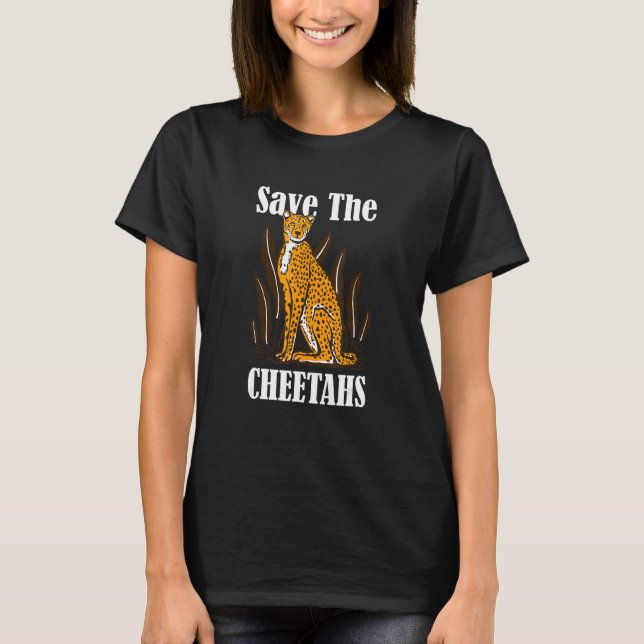 Spara Cheetahs Fastest Cat Cheetah T Shirt (Framsida)