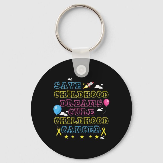 Spara Childoud Dreams Cure Childature Cancer Aware Nyckelring (Framsida)