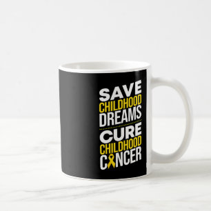 Spara Childoud Dreams Cure Childature Cancer Ribbo Kaffemugg