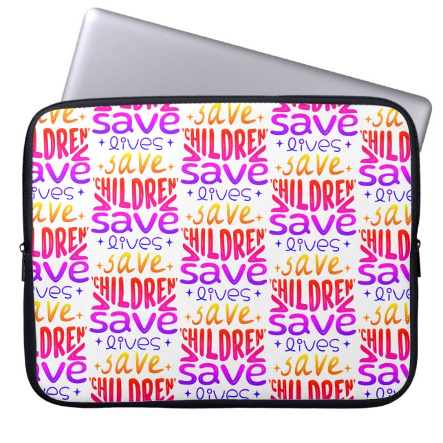 Spara Children, Spara Lives Electronics Bag Laptop Fodral (Framsidan)