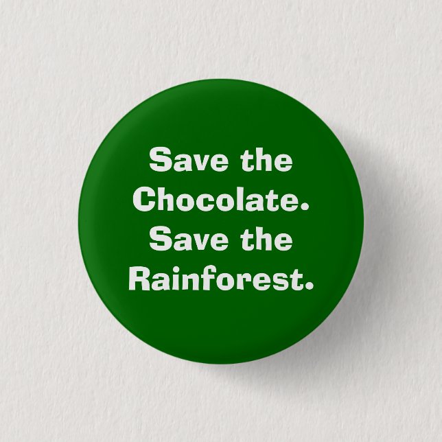 Spara Chocolate.Saven rainforest.en Knapp (Framsida)