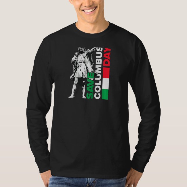 Spara Columbus Day Italy Pride Raglan T Shirt (Framsida)