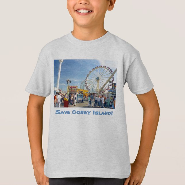 Spara Coney Island! Barn T-shirt (Framsida)