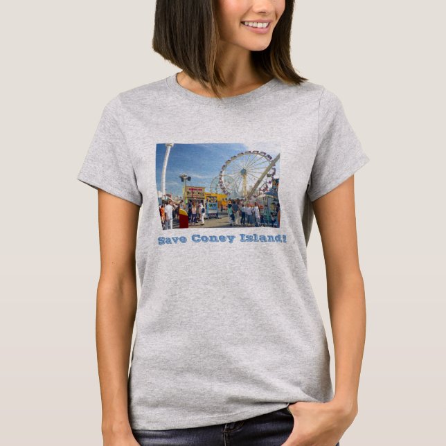 Spara Coney Island! Dam-shirt T-shirt (Framsida)