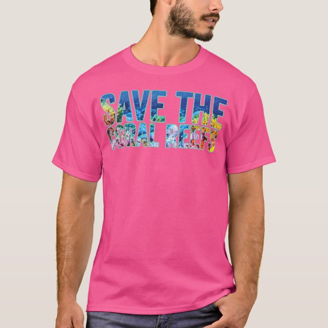 Spara Coral Reefs Scuba Diver T Shirt (Framsida)