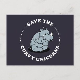 Spara Curvy Unicorns Vykort