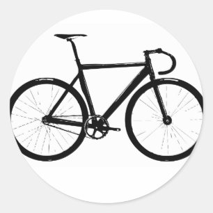 Spåra cykel runt klistermärke
