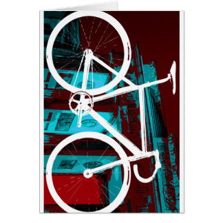 Spåra cykeln Berlin - röd blått Hälsningskort