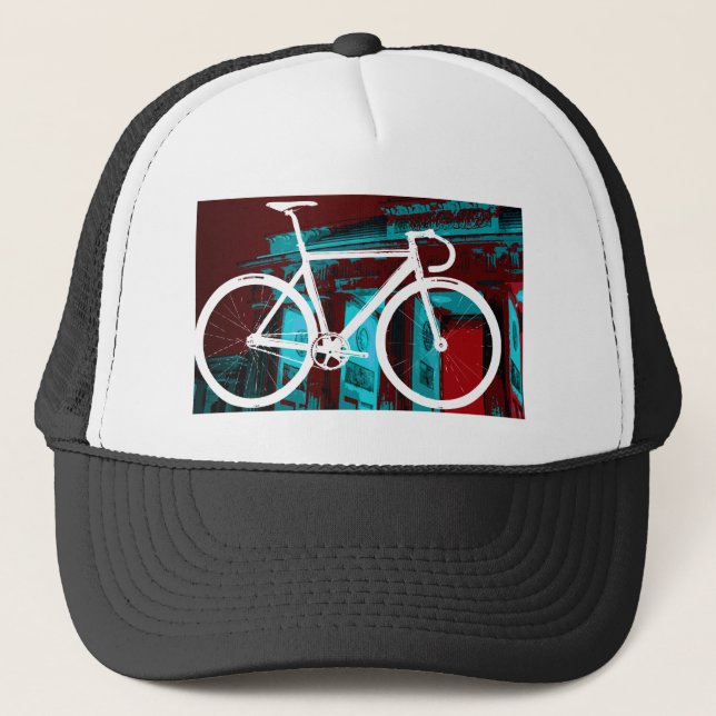 Spåra cykeln Berlin - röd blått Keps (Framsida)