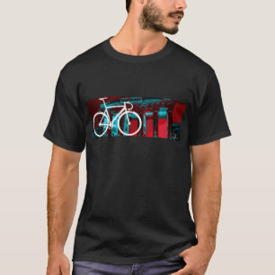 Spåra cykeln Berlin - röd blått T Shirt