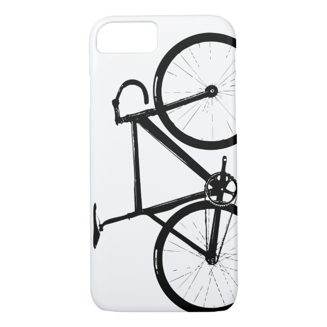 Spåra cykeln - svart på vit Case-Mate iPhone skal (Baksida)