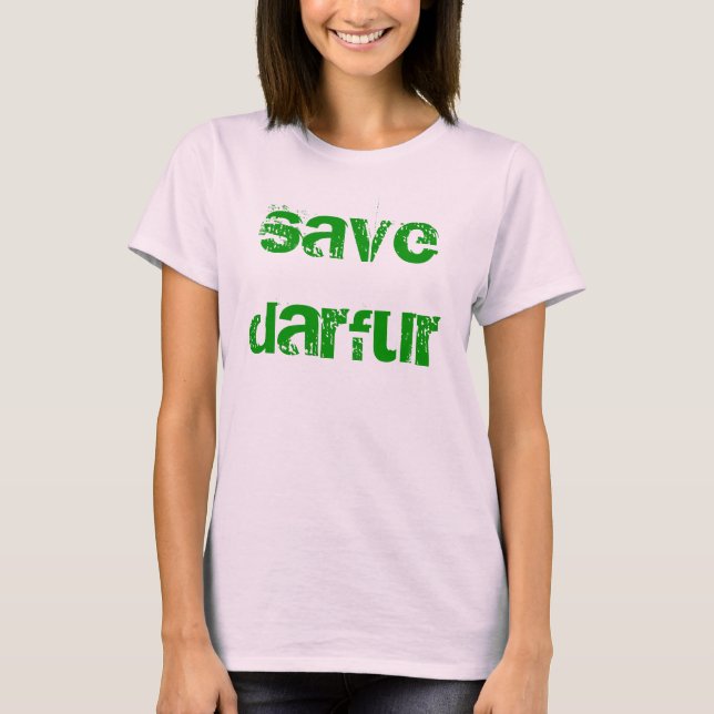 Spara Darfur Tee. T-shirt (Framsida)