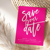 SPARA DATE-hanterat skript fuschia white