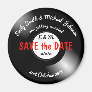 SPARA DATE Retro Vinyl Record Disk Magnet