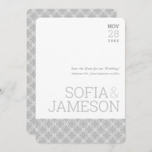 SPARA DATE, vanlig, modern grått