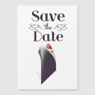 Spara Date-Vintagen Nautical inbjudan