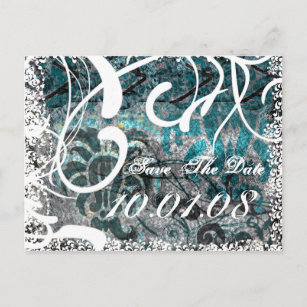 Spara datera - vinter-/nedgångbröllop meddelande vykort