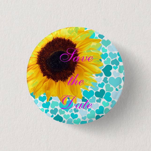 Spara daterabrudsolrosen som gifta sig gulliga knapp (Framsida)