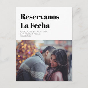 Spara dateraenen Español, Reservanos lafecha Meddelande Vykort