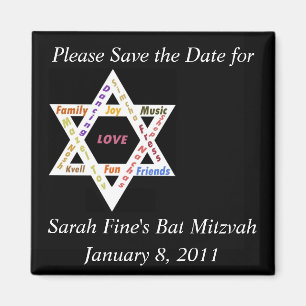 Spara daterapuben eller bat mitzvah magnet