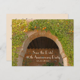 Spara datum 40-års bröllopsdagskunngörelse meddelande vykort