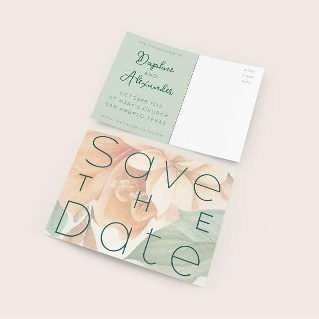 Spara datum ankomstkort mall vykort (Save the Date Announcement Postcard Template)